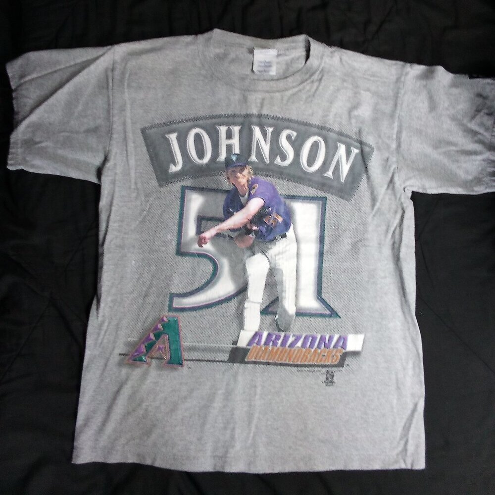 Vintage STARTER Randy Johnson Arizona Diamondbacks Big Unit T-Shirt - Picture 2 of 6